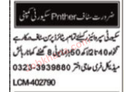 Security Company Hiring for Multiple Positions in Multan